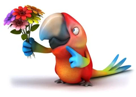 Fun parrot Stock Illustration