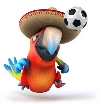 Fun parrot 스톡 일러스트