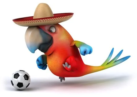 Fun parrot Illustrazione stock