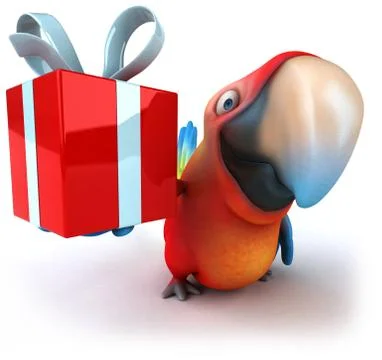 Fun parrot Illustrazione stock