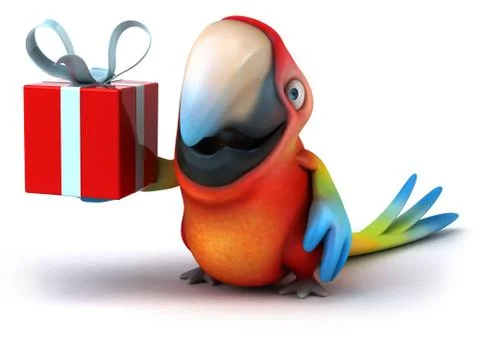 Fun parrot 库存插图