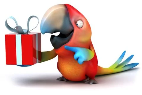 Fun parrot Stockillustratie
