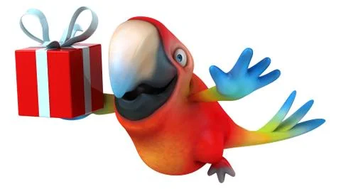Fun parrot Illustrazione stock