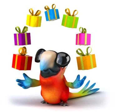 Fun parrot Stockillustratie
