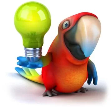 Fun parrot Stock Illustration