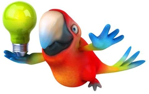 Fun parrot Illustrazione stock