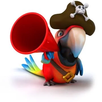Fun parrot 스톡 일러스트