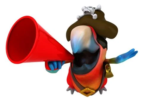Fun parrot Illustrazione stock