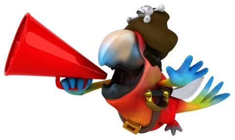 Fun parrot Illustrazione stock