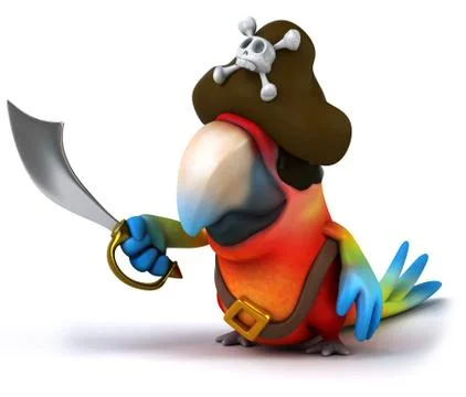Fun parrot Illustrazione stock