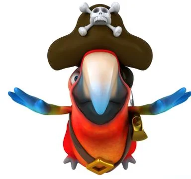 Fun parrot Illustrazione stock