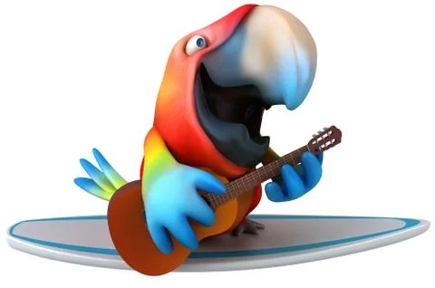 Fun parrot Stock Illustration