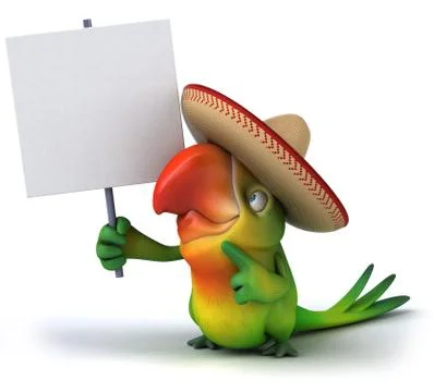Fun parrot Illustrazione stock