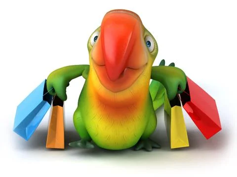 Fun parrot Stock Illustration