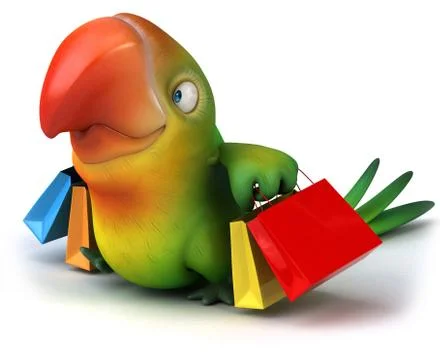 Fun parrot Illustrazione stock
