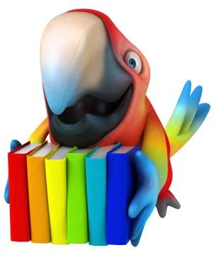 Fun parrot Illustrazione stock