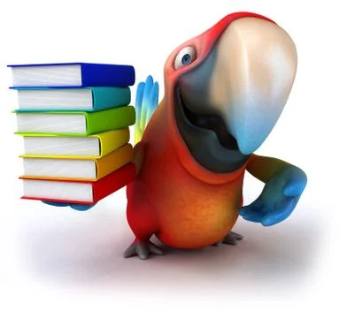 Fun parrot Illustrazione stock