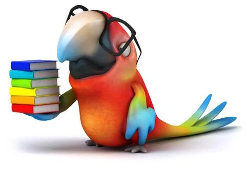 Fun parrot Illustrazione stock