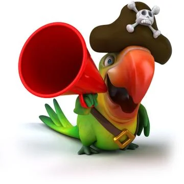 Fun parrot Illustrazione stock