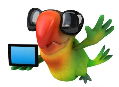 Fun parrot Illustrazione stock