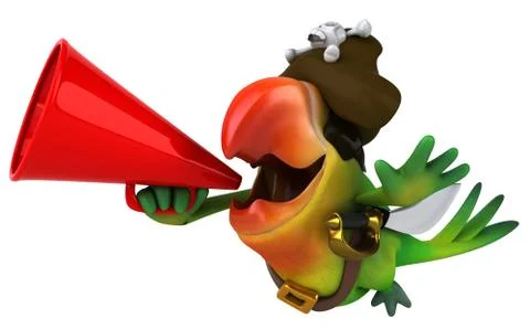 Fun parrot Illustrazione stock