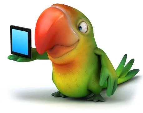 Fun parrot Illustrazione stock