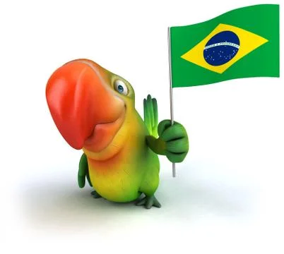 Fun parrot Stock Illustration