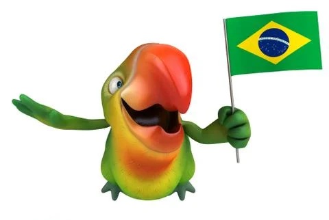 Fun parrot 스톡 일러스트