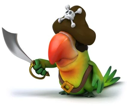 Fun parrot Illustrazione stock