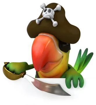Fun parrot Illustrazione stock