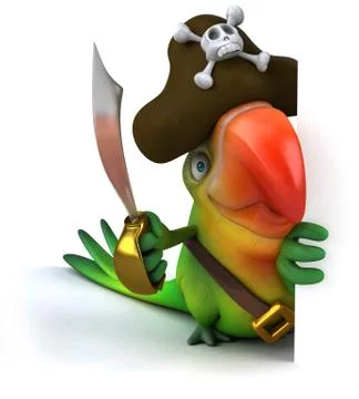 Fun parrot Illustrazione stock