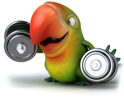Fun parrot Illustrazione stock