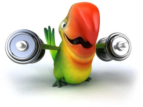 Fun parrot Illustrazione stock