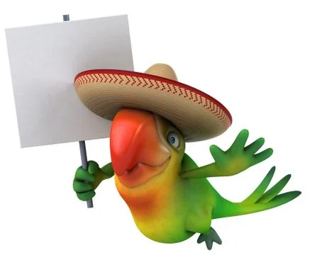 Fun parrot Illustrazione stock