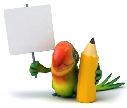 Fun parrot Stockillustratie