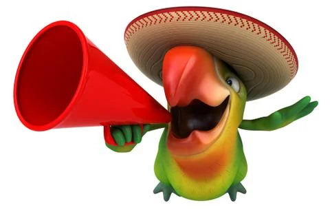 Fun parrot Illustrazione stock
