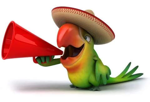 Fun parrot 스톡 일러스트