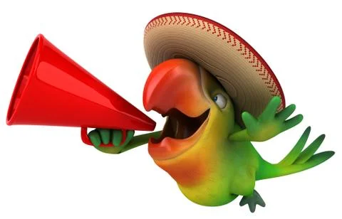 Fun parrot 스톡 일러스트