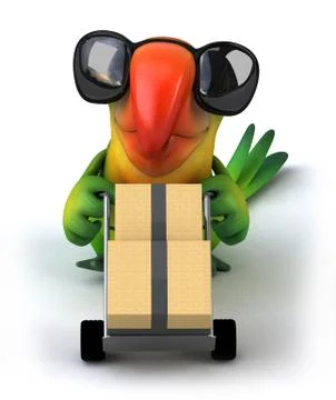 Fun parrot Illustrazione stock