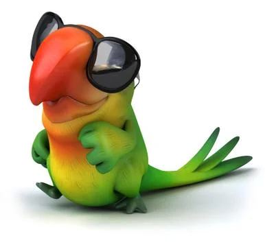 Fun parrot Illustrazione stock