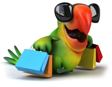 Fun parrot Stock Illustration