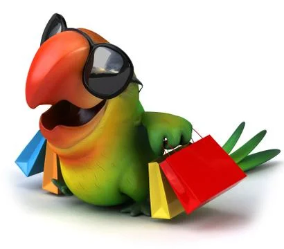 Fun parrot Stock Illustration