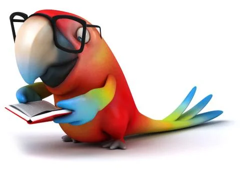 Fun parrot Illustrazione stock