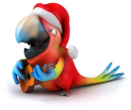 Fun parrot Illustrazione stock