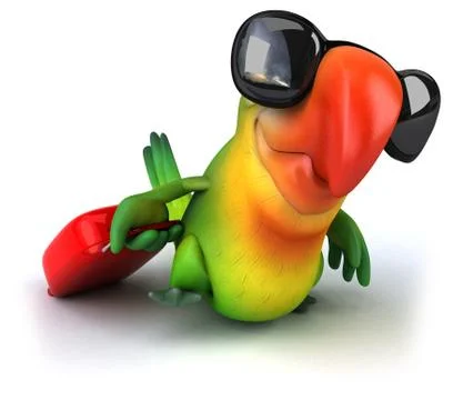 Fun parrot Ilustración de archivo