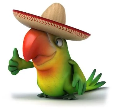 Fun parrot Ilustración de archivo