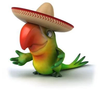Fun parrot Stock Illustration