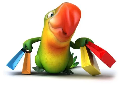 Fun parrot Stock Illustration