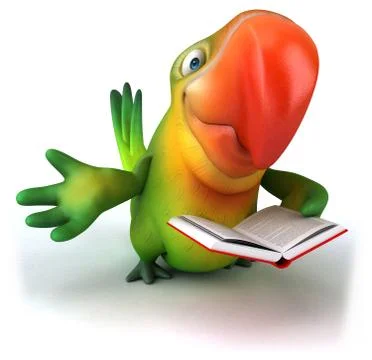 Fun parrot Illustrazione stock