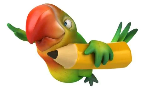 Fun parrot Ilustración de archivo